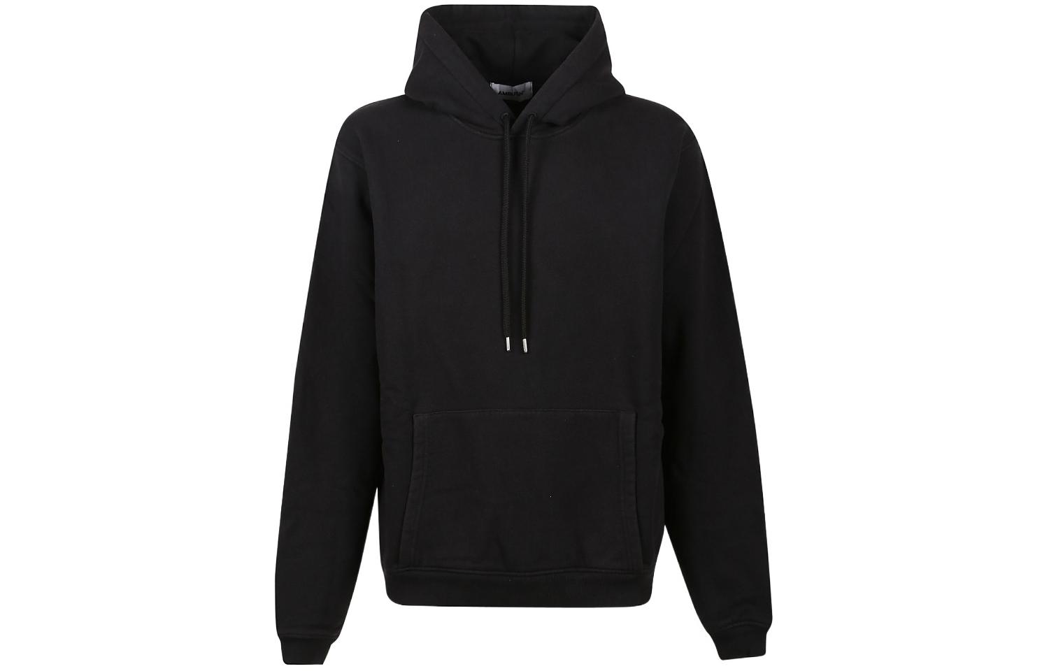 Ambush Letter Print Pullover Hoodie Black BMBB026S23FLE0011070