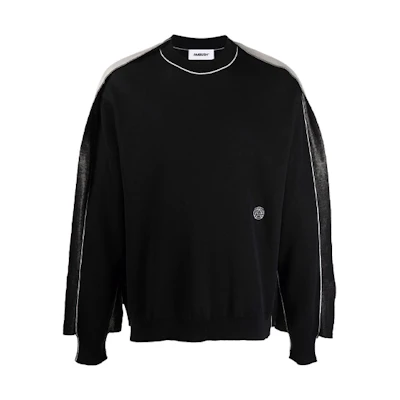 Ambush Logo Contrast Crewneck Pullover Sweatshirt Black () BMHE006F21KNI0011000