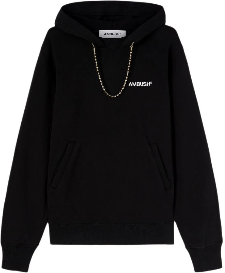 ambush-logo-embroidered-hoodie-with-ball-chain-detail-black-sweatshirt-bmbb-001-f24-fle-0011001
