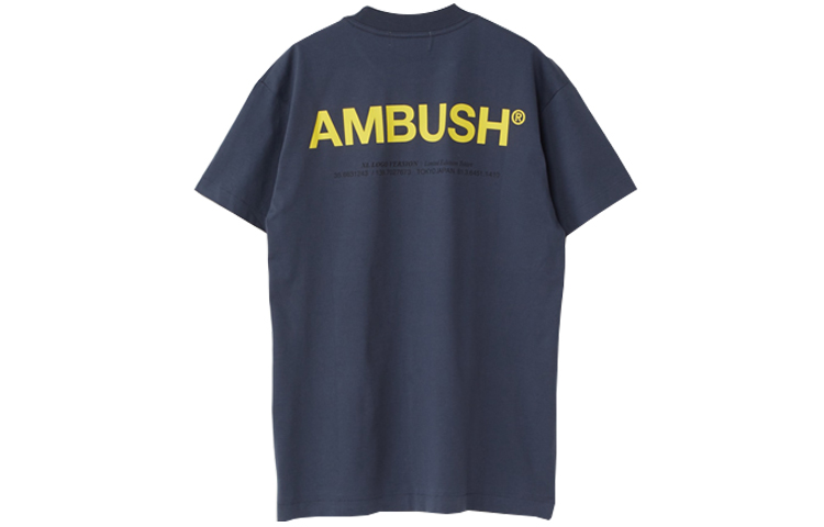 Order AMBUSH Baju T-Shirt Lelaki Logo Grafik - Biru Navy 12111698