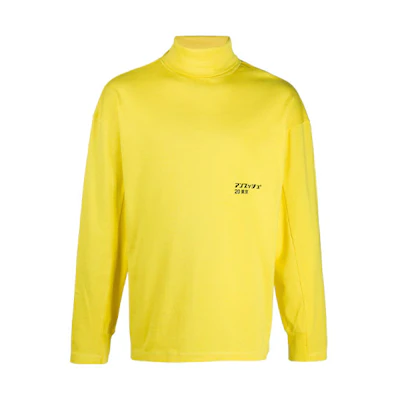 Ambush Logo High-Neck Long-Sleeve Sweatshirt Unisex Yellow 12112068