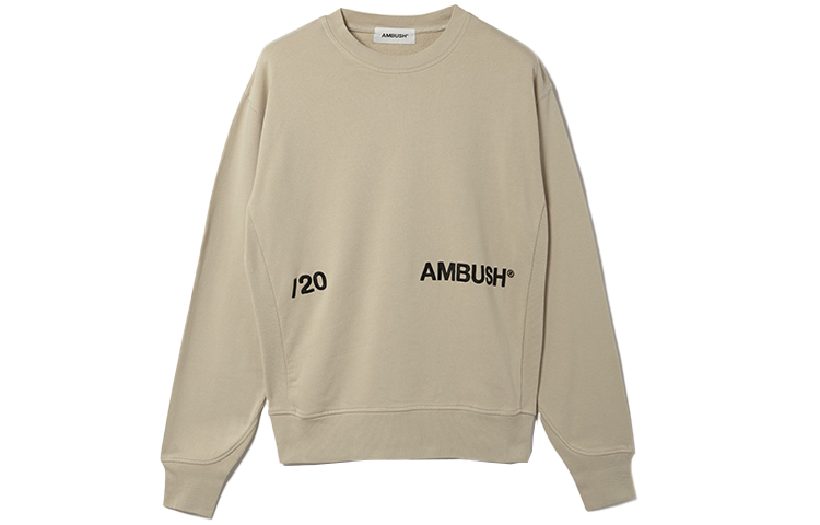 Ambush Logo Print Crewneck Sweatshirt Unisex Gray 15380102