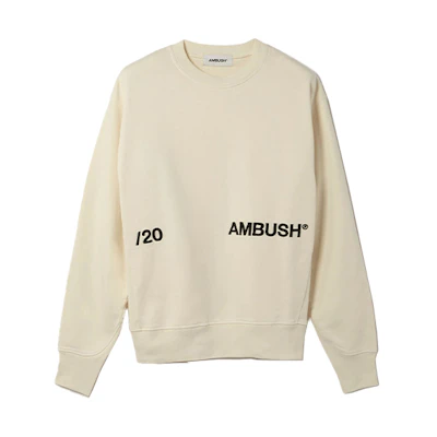 Ambush Logo Print Crewneck Sweatshirt Unisex Off-White Regular Fit 15380098