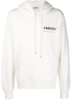 AMBUSH Logo Print Hoodie White BMBB012F21FLE0010309 AMBUSH Logo Print Hoodie White BMBB012F21FLE0010309