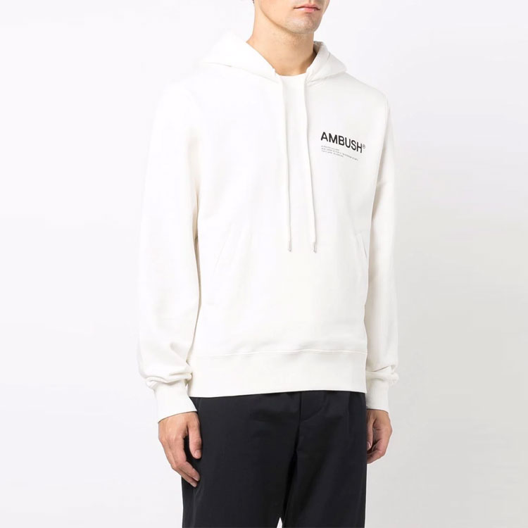 Purchase AMBUSH Logo 印花連帽衫 白色 BMBB012F21FLE0010309