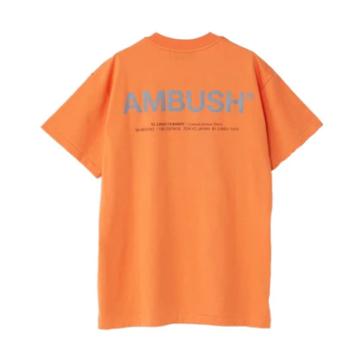 AMBUSH Logo Print Short Sleeve T-Shirt Orange for Men 12111698