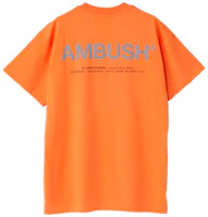 Order Kaos Pendek Pria AMBUSH Logo Print Orange. 12111698