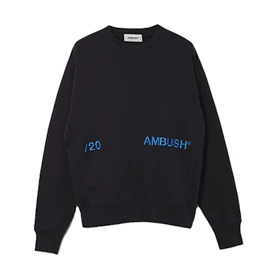 Ambush Logo Print Unisex Pullover Crewneck Sweatshirt Black 15380101