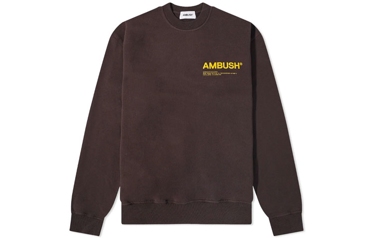 Ambush Logo Printed Long-Sleeve Sweatshirt Grey BMBA021F21FLE0016418