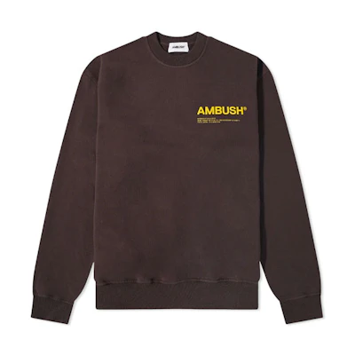 Ambush Logo Printed Long-Sleeve Sweatshirt Grey BMBA021F21FLE0016418
