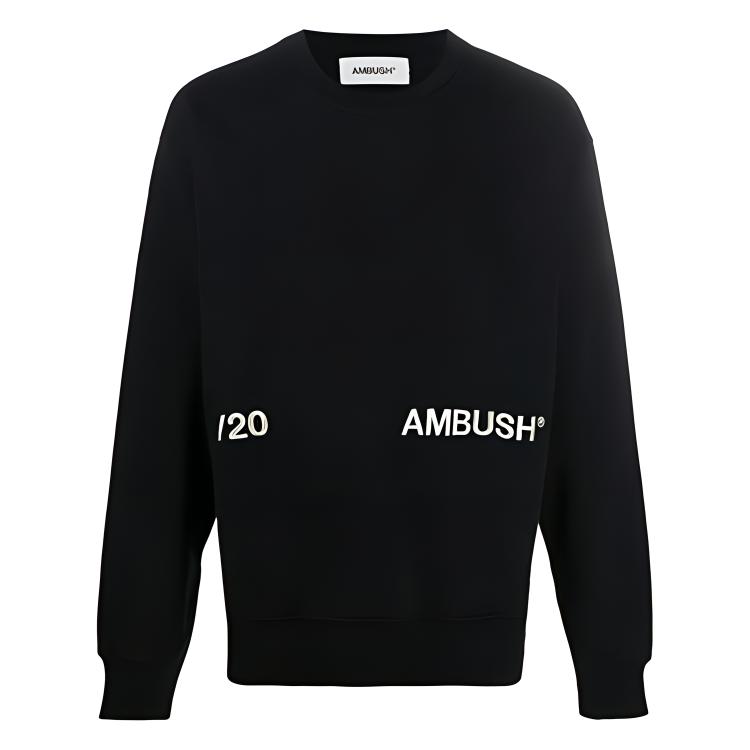 Ambush Logo Pullover Sweatshirt Unisex Black BMBA005F20FLE0011001