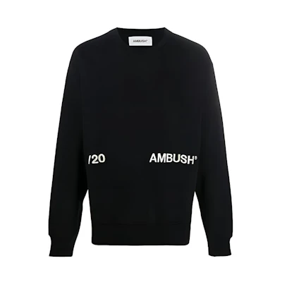 Ambush Logo Pullover Sweatshirt Unisex Black BMBA005F20FLE0011001