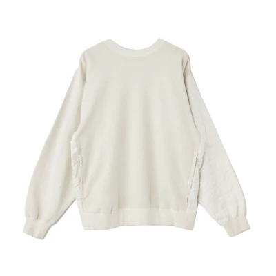 Ambush Mixed Material Crewneck Sweatshirt Unisex Off-White 15380095