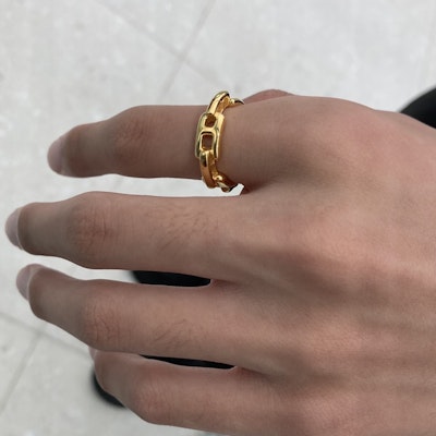 アンブッシュ モノグラム シルバー リング ゴールド 男女兼用 カップル限定版 BWOC007F21SIL001-7600 Purchase アンブッシュ モノグラム シルバー リング ゴールド 男女兼用 カップル限定版 BWOC007F21SIL001-7600