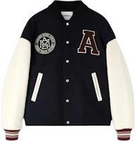 Ambush Navy Blue Minimalist Letter Patch Button-Up Jacket for Men BMEK002F24FAB0014628 Ambush Navy Blue Minimalist Letter Patch Button-Up Jacket for Men BMEK002F24FAB0014628