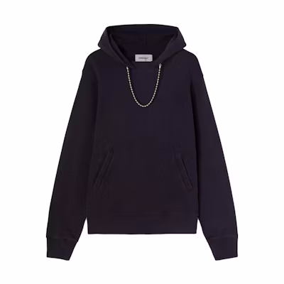 Ambush Navy Blue Unisex Solid Color Hoodie BMBB027F23FLE0014646