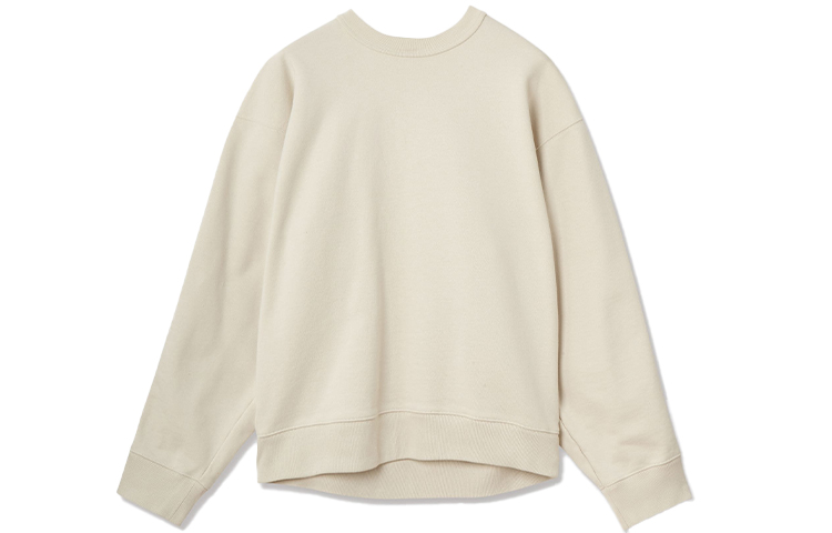 Ambush Oversized Beige Sweatshirt with Green Side Logo 16873895