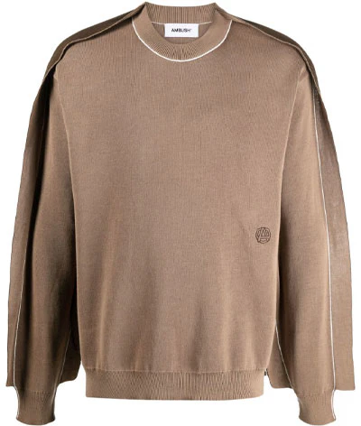 ambush-oversized-crewneck-sweatshirt-brown-bmhe-006-f21-kni-0016200