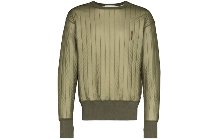 Ambush Oversized Shoulder Pad Pullover Sweatshirt Green Men’s BMBA001F20FAB0015300