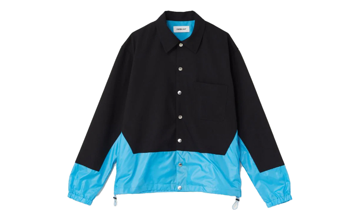 Ambush Patchwork Colorblock Coach Jacket Black/Blue 15380224