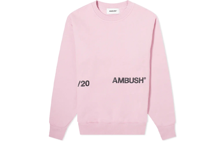 AMBUSH Pink Crewneck Sweatshirt with Waist Logo 12112067