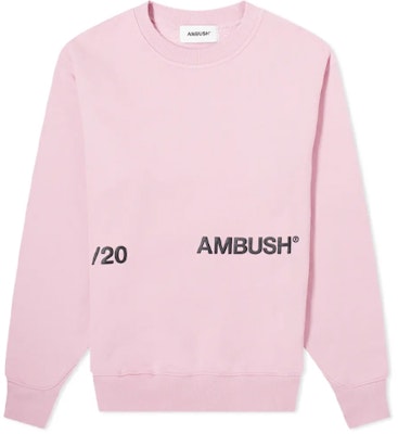 AMBUSH Pink Crewneck Sweatshirt Logo Pinggang 12112067 Buy AMBUSH Pink Crewneck Sweatshirt Logo Pinggang 12112067