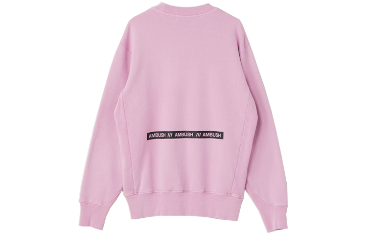 Lookbook AMBUSH Pink Crewneck Sweatshirt Logo Pinggang 12112067
