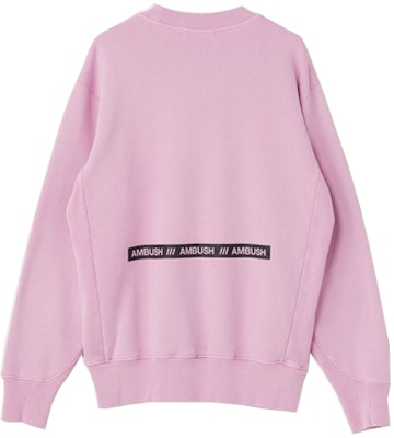AMBUSH Pink Crewneck Sweatshirt Logo Pinggang 12112067 Lookbook AMBUSH Pink Crewneck Sweatshirt Logo Pinggang 12112067