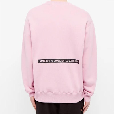 AMBUSH Pink Crewneck Sweatshirt Logo Pinggang 12112067 Purchase AMBUSH Pink Crewneck Sweatshirt Logo Pinggang 12112067