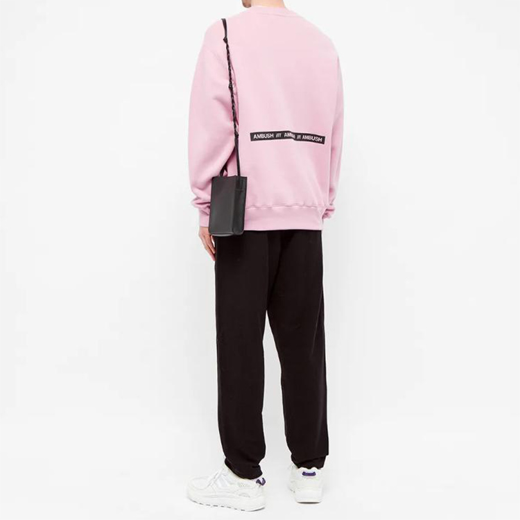 Details for AMBUSH Pink Crewneck Sweatshirt Logo Pinggang 12112067