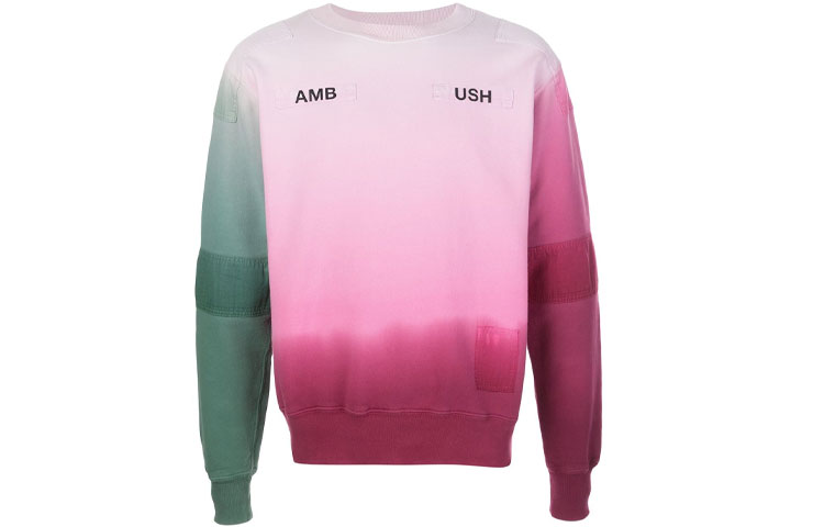 Ambush Pink Oversized Printed Crewneck Sweatshirt Casual Style 12112066PIMU