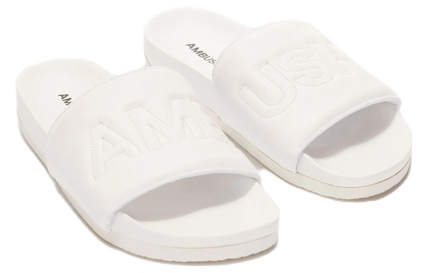AMBUSH Quilted Slider 'White' 圖 3