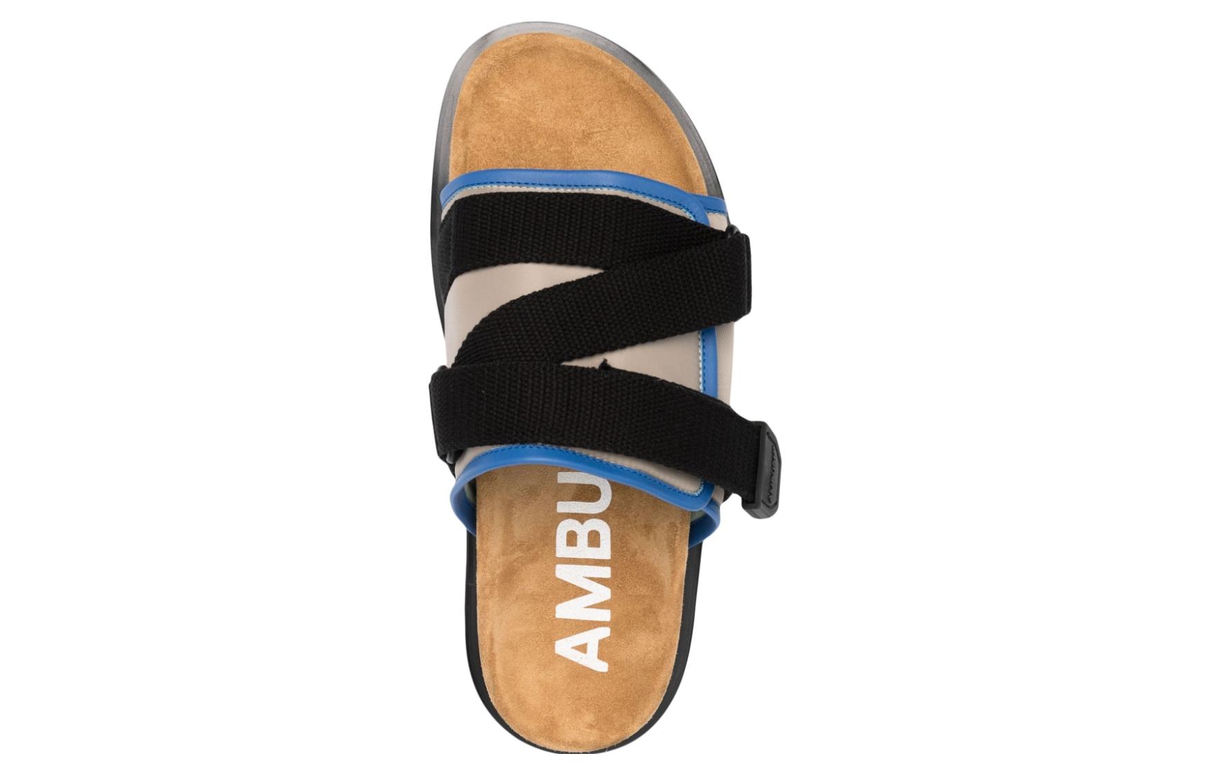 Lookbook AMBUSH Kasut Sarung 'Beige Black Blue' BMIH001S23MAT0016145