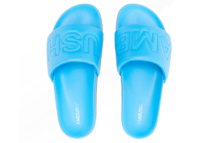 AMBUSH Slipper 'Blue Stitched Leather' 圖 4