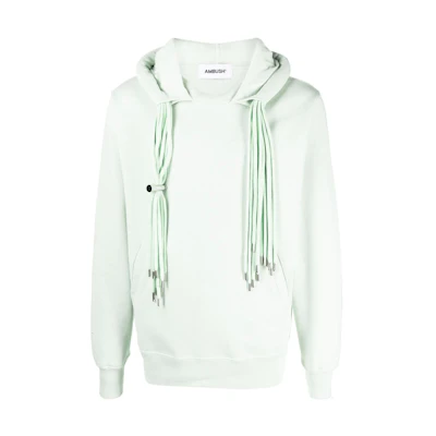 Ambush Solid Color Green Long-Sleeve Sweatshirt for Men BMBB003S22FLE0015050
