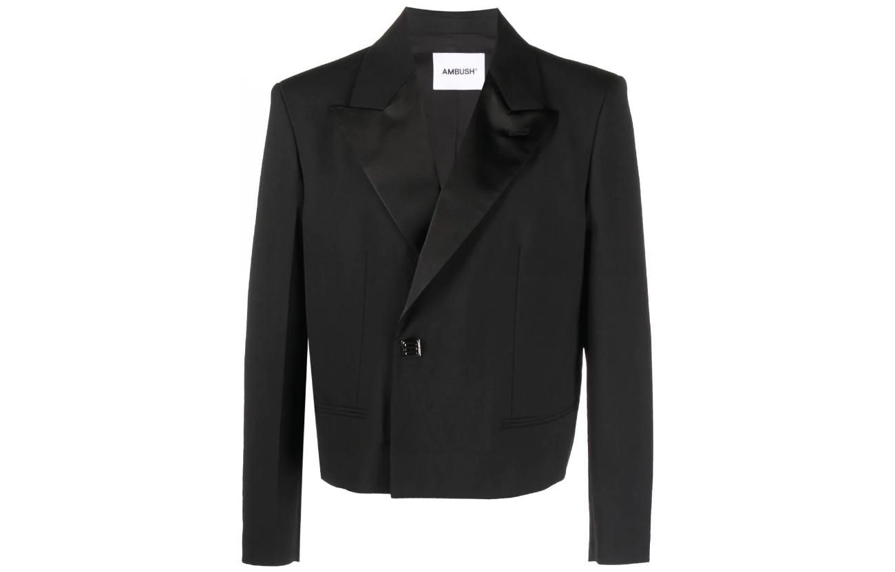 Ambush Solid Color Short Collar Jacket Black Long Sleeve BMEN032F22FAB0011000