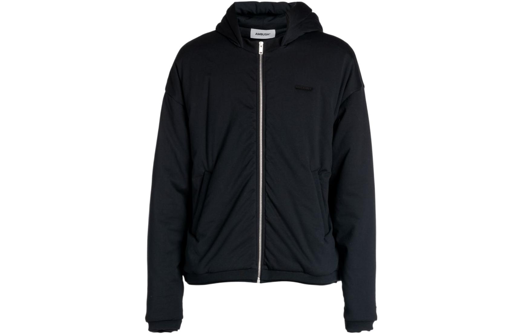 Ambush Solid Color Zip-Up Hoodie Jacket Black BMBB009F21FLE0011010