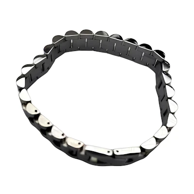 AMBUSH Solid Design Stainless Steel Bracelet Silver. 1121604M21512