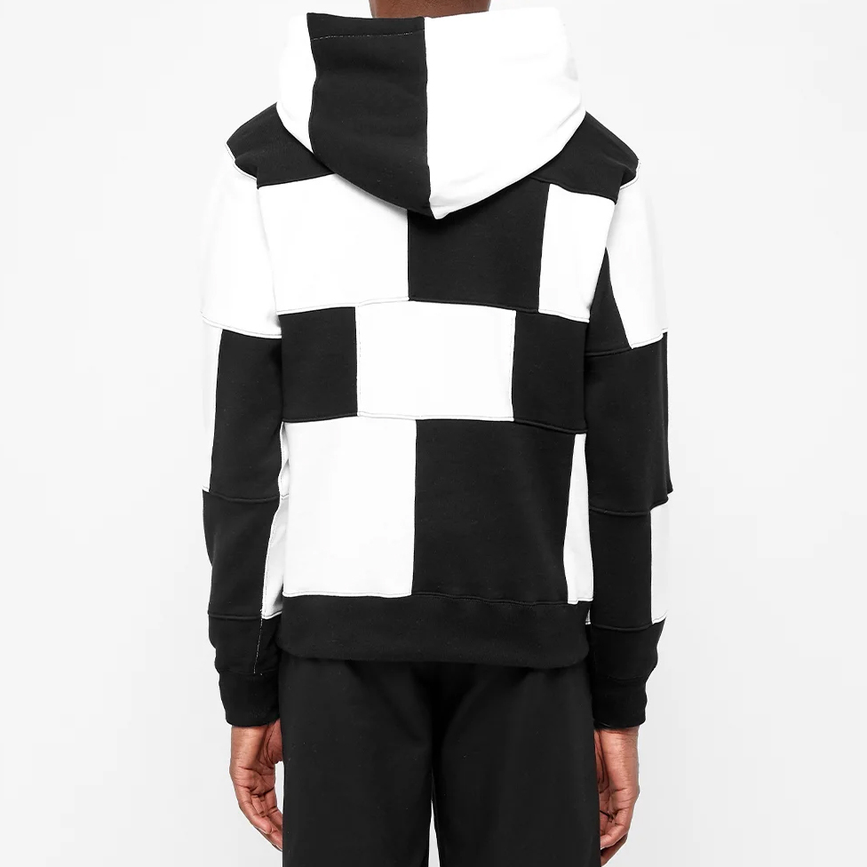 Shop AMBUSH SS20 Hoodie Unisex Panel Kotak Geometris Hitam/Putih 12112062