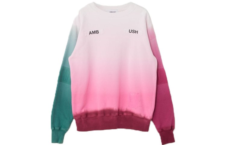 Order AMBUSH SS20 拼接紮染Logo男女款圓領衛衣 12112066