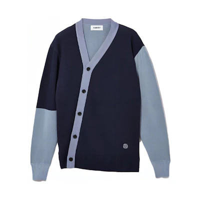 AMBUSH SS21 Asymmetrical Cardigan Sweater Men Blue BMHB003S21KNI0014640