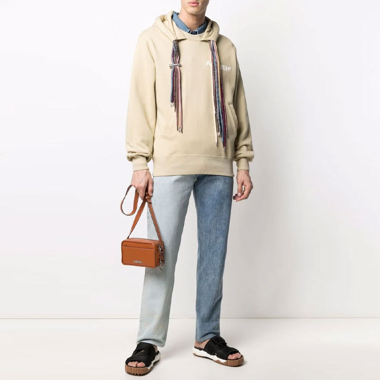 Lookbook AMBUSH SS21 Hoodie Lengan Panjang Beige Multi-Strand Knotted. BMBB003S21FLE0011704