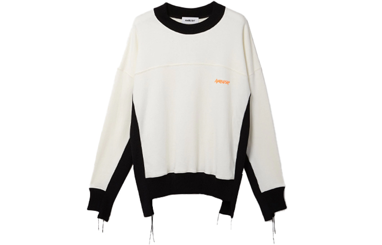 Ambush SS21 Black and White Panel Crewneck Sweatshirt White () BMBA002S21FLE0010366