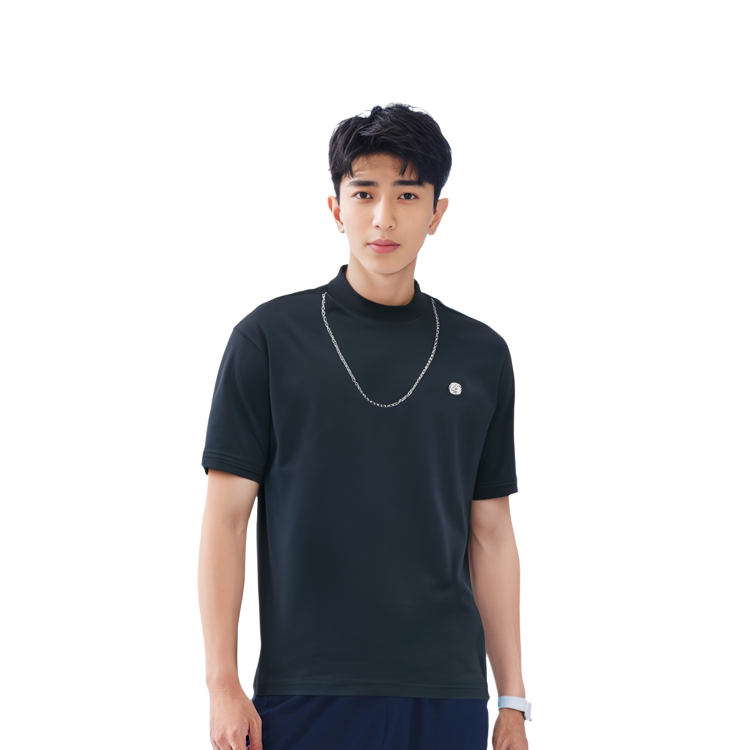 Details for AMBUSH SS21 黑色刺绣logo链条细节T恤。 BMAA010S21JER0011001