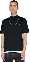 Cheap AMBUSH SS21 Kaos Hitam Logo Bordir Detail Rantai. BMAA010S21JER0011001
