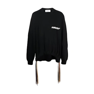 Ambush SS21 Black Multi-Cord Knot Crewneck Sweatshirt BMBA007S21FLE0011004
