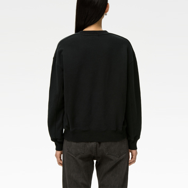 Purchase Sudadera Negra Oversize Gráfica con Letras AMBUSH SS21 BWBA005S21FLE0011040