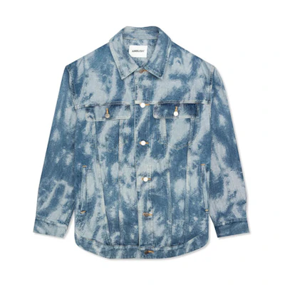 Ambush SS21 Bleached Denim Jacket Unisex Blue BMYE001F20DEN0014700