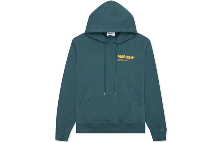 AMBUSH SS21 Blue Hoodie with Multicolor Drawstring Long Sleeves BMBB012F21FLE0014818