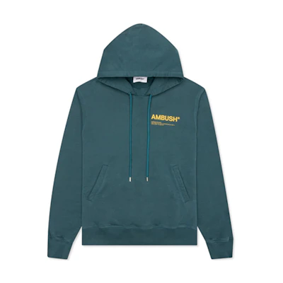 AMBUSH SS21 Blue Hoodie with Multicolor Drawstring Long Sleeves BMBB012F21FLE0014818